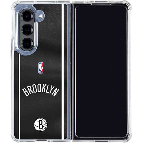 NBA Brooklyn Nets Jersey Galaxy Z Fold5 5G Clear Case